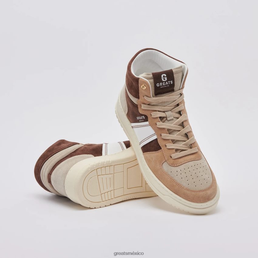 el st. james alto 8H082D114 GREATS marrón zapatos