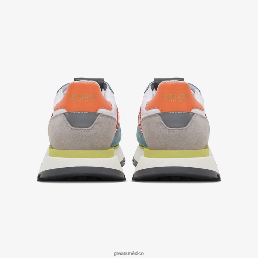 el corredor de punto verde 8H082D138 GREATS blanco azul zapatos