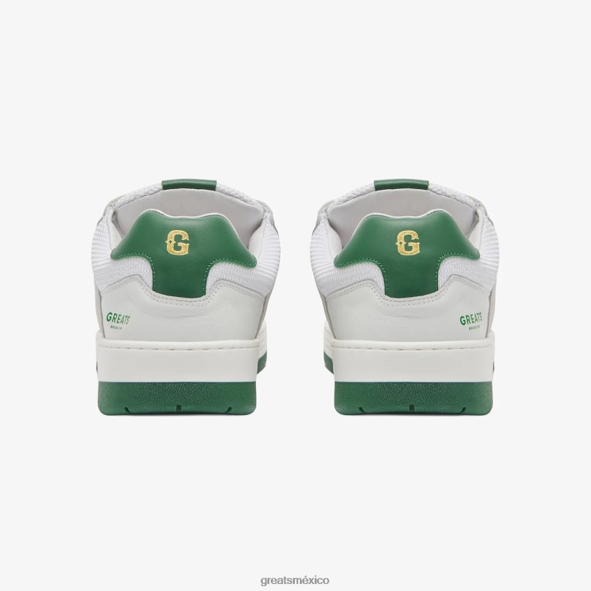 el patín bajo cooper 8H082D47 GREATS blanco verde zapatos