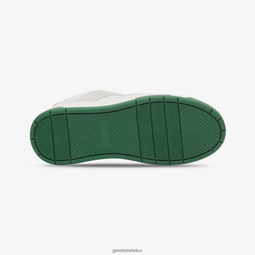 el patín bajo cooper 8H082D47 GREATS blanco verde zapatos