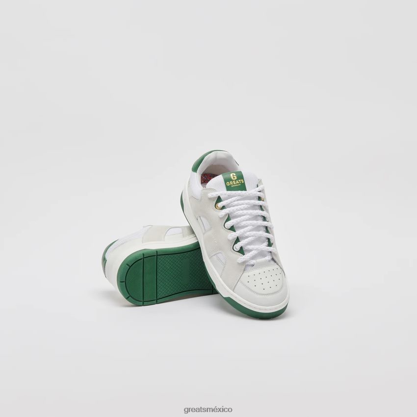 el patín bajo cooper 8H082D47 GREATS blanco verde zapatos