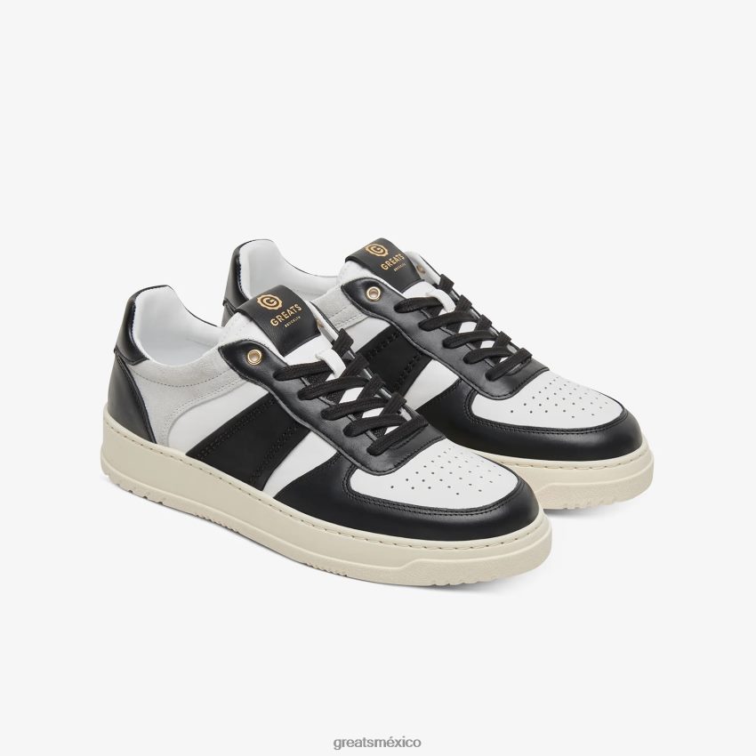el st. james bajo 8H082D38 GREATS blanco negro zapatos