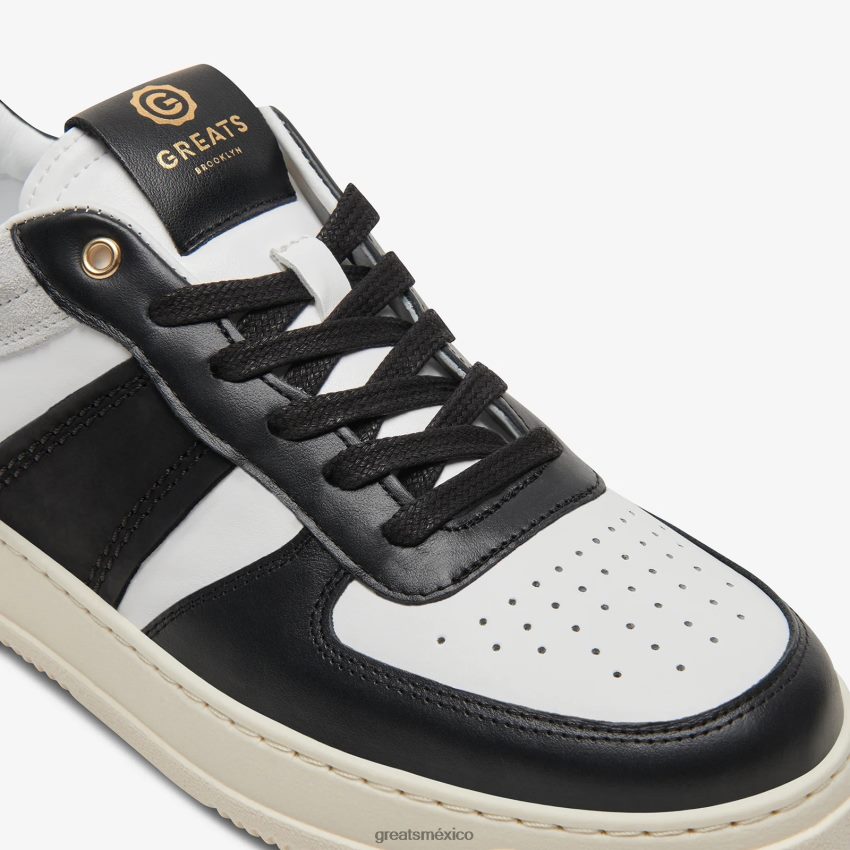 el st. james bajo 8H082D38 GREATS blanco negro zapatos