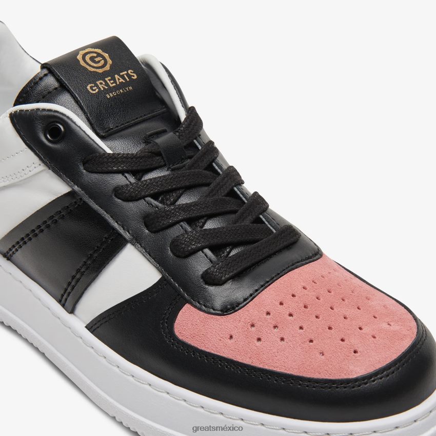 el st. james bajo 8H082D39 GREATS negro rosa zapatos