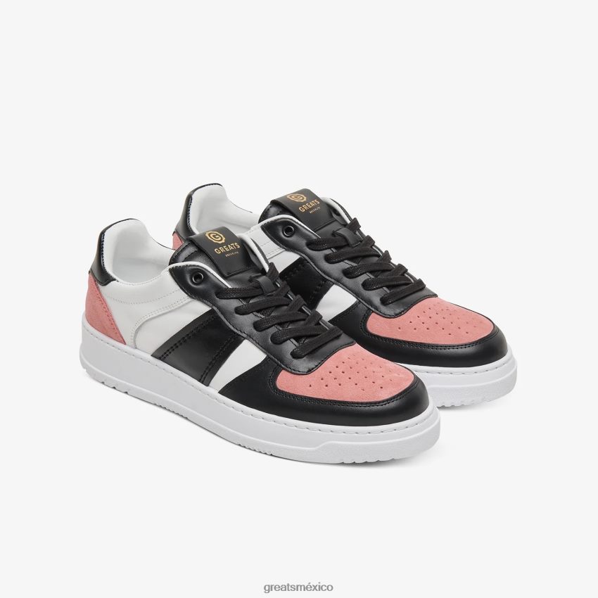 el st. james bajo 8H082D39 GREATS negro rosa zapatos