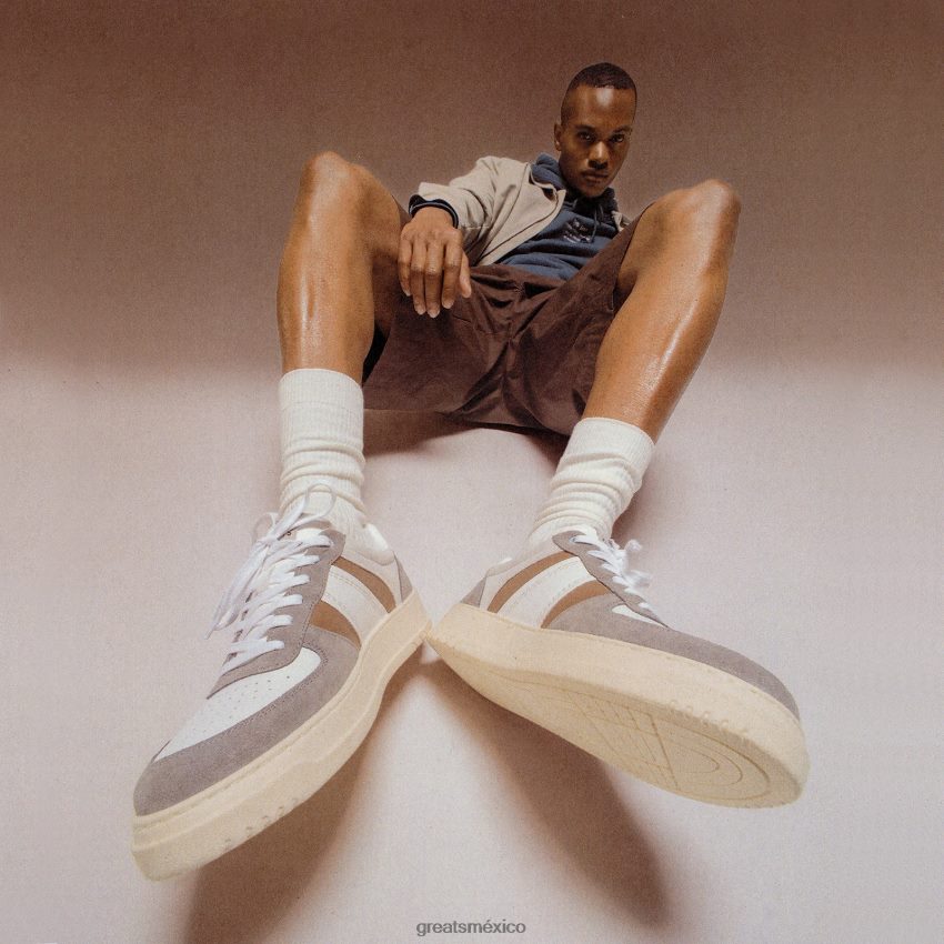 el st. james bajo 8H082D56 GREATS marrón gris zapatos