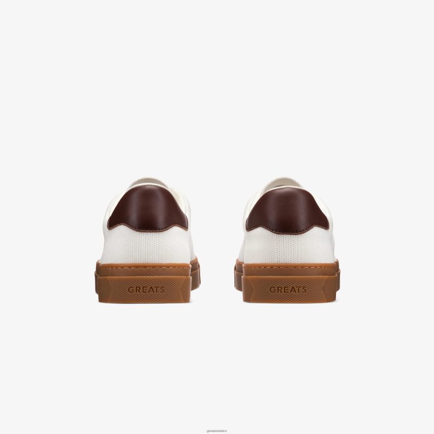 el tejido real 8H082D55 GREATS goma blanca zapatos