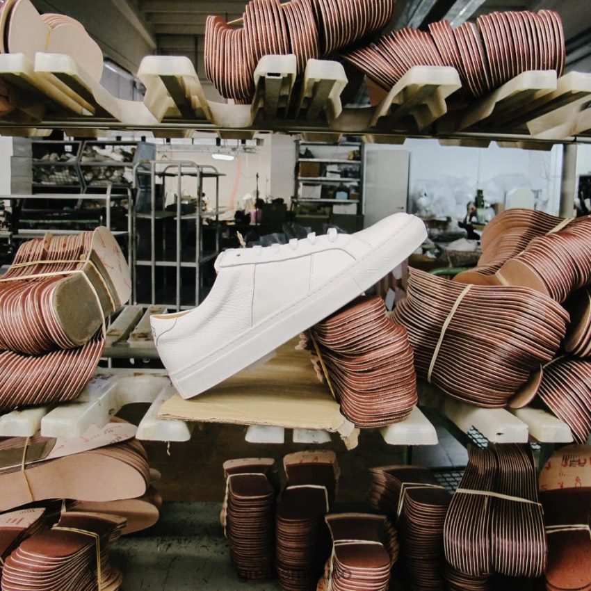 la realeza 8H082D18 GREATS chicle blanco zapatos