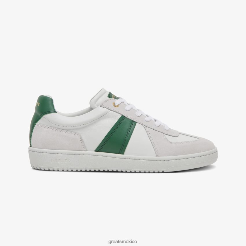 la zapatilla gat 8H082D22 GREATS blanco verde zapatos