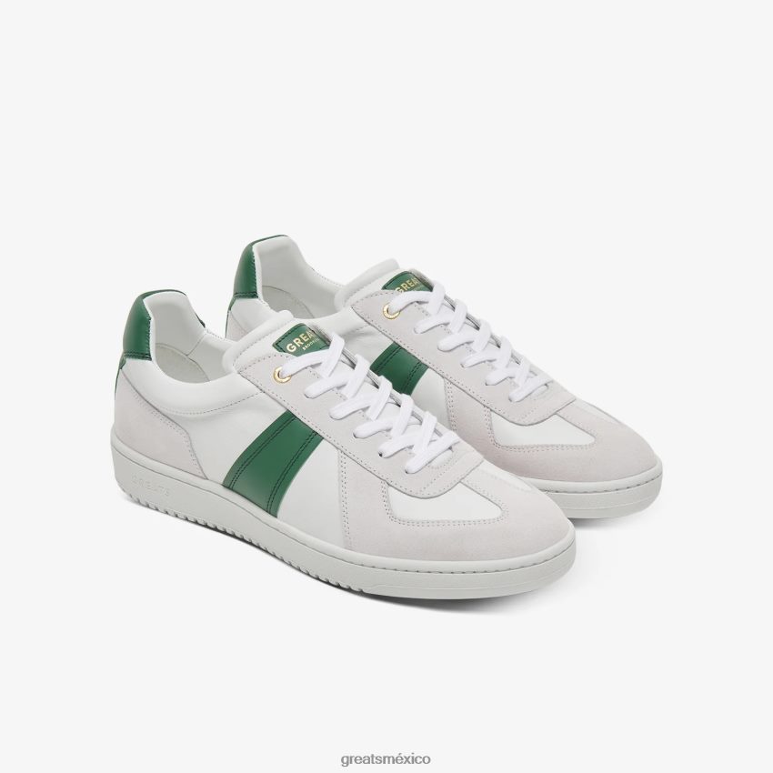 la zapatilla gat 8H082D22 GREATS blanco verde zapatos
