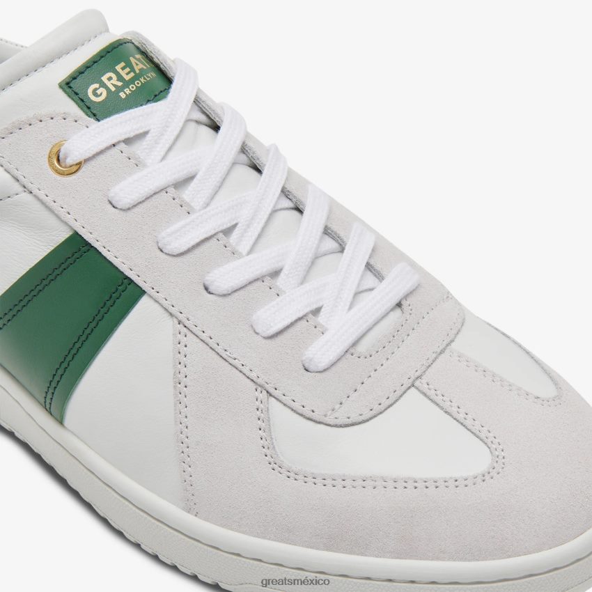 la zapatilla gat 8H082D22 GREATS blanco verde zapatos