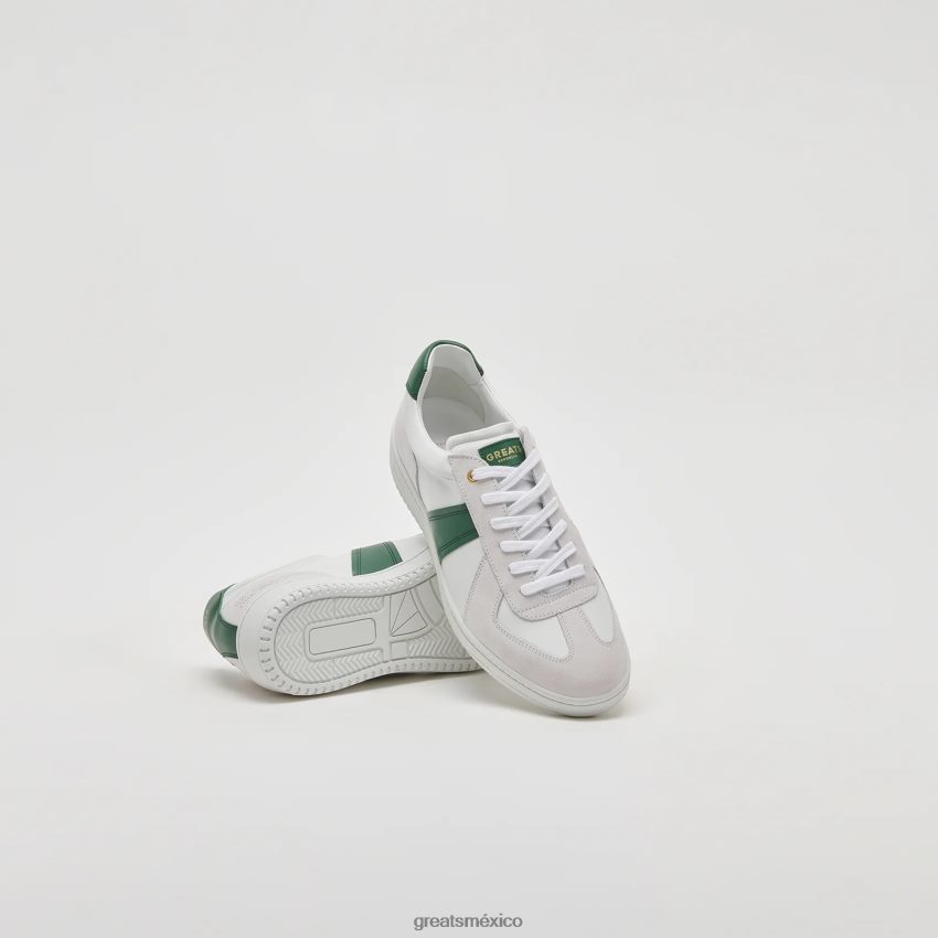 la zapatilla gat 8H082D22 GREATS blanco verde zapatos